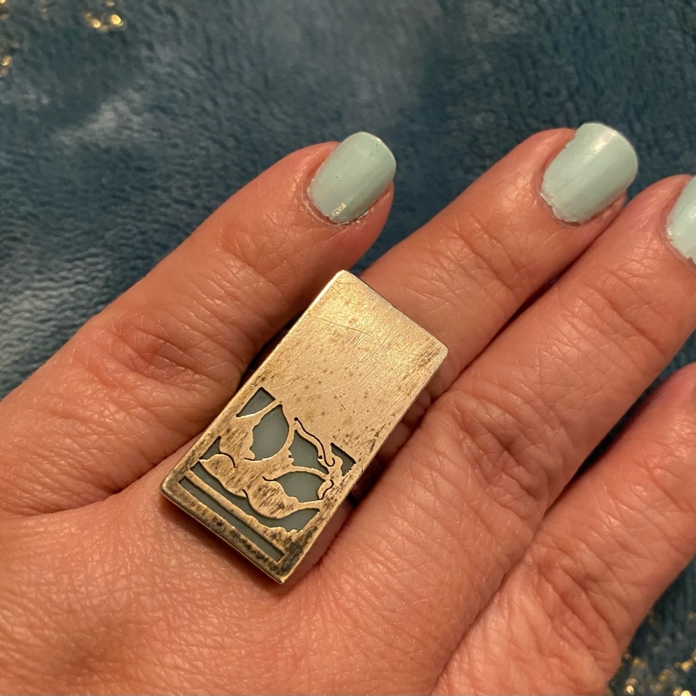 Vintage Sterling silver bird ring